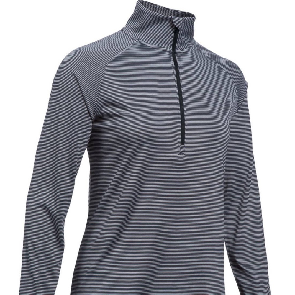 NEW Under Armour Tech Stripe Long Sleeve Quarter Zip  Navy Blue  Women's Small
